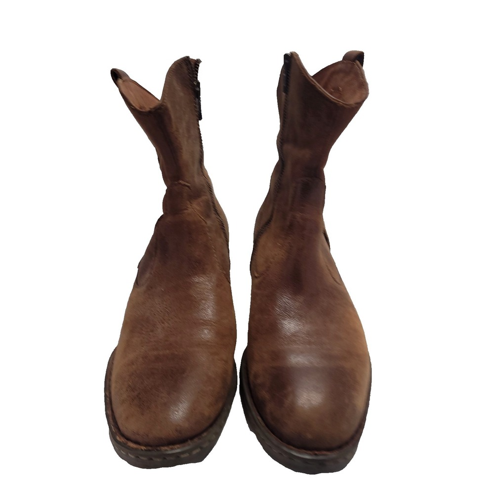 Born Karin Country Western Distressed Brown Leather Ankle Boots Womens 10 - Picture 4 of 14
